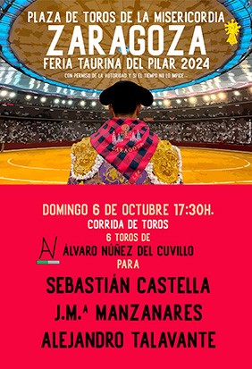 buy your tickets for october 6 in Zaragoza