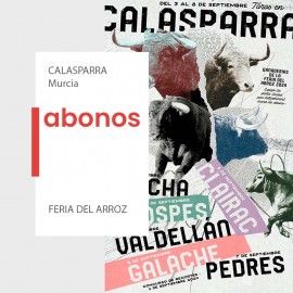 Abono Calasparra September 3-8 (18:30) 6 festejos COLLECT AT THE BOX OFFICE