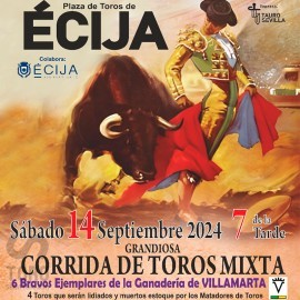 14/09 Écija (19:00) Toros COLLECT TICKETS BOX OFFICE