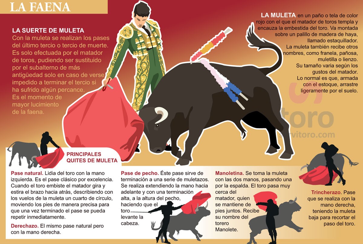 La faena suerte de muleta